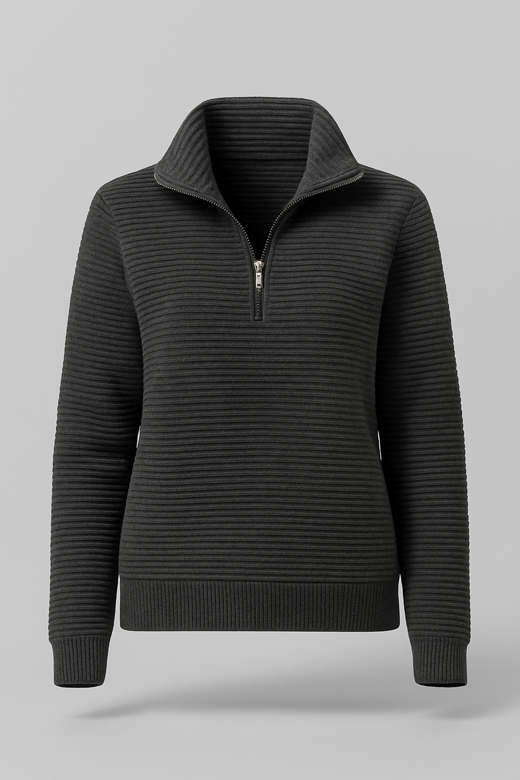 Eva | Dames Gestreepte Trui | Halve Rits