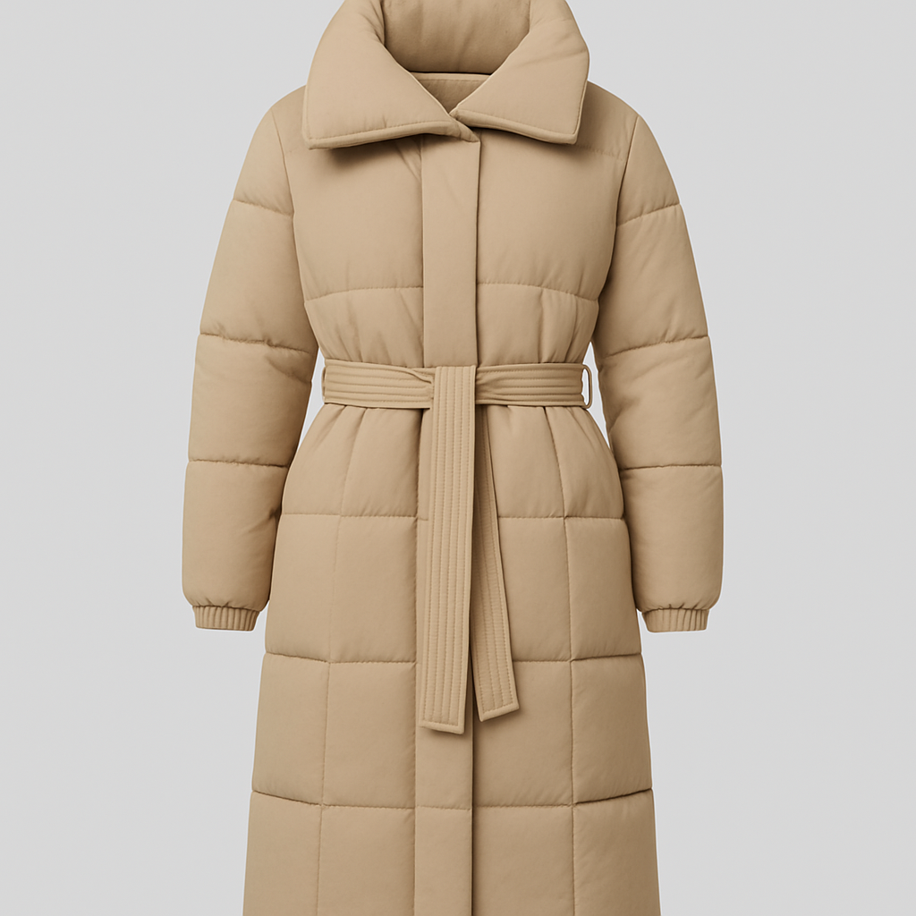 Layla | Stijlvolle Dames Winterjas | Lang Model met Riem