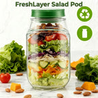 FreshLayer Salad Pod met Zijklep en Saus-cup