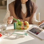 FreshLayer Salad Pod met Zijklep en Saus-cup