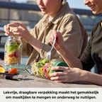 FreshLayer Salad Pod met Zijklep en Saus-cup