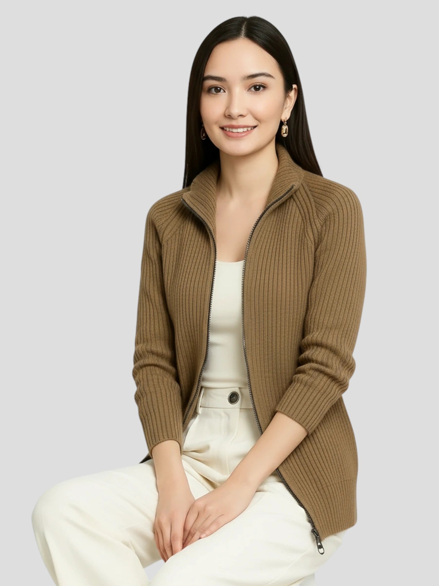 Sophie | Dames Wollen Cardigan Vest | Tijdloos