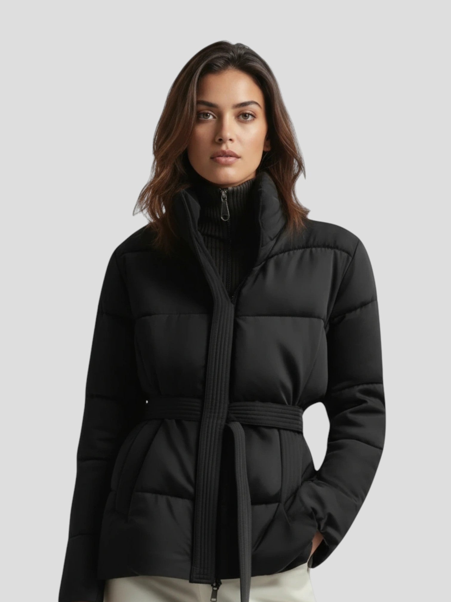 Emma | Warme Damesparka | Winterjas met Riem