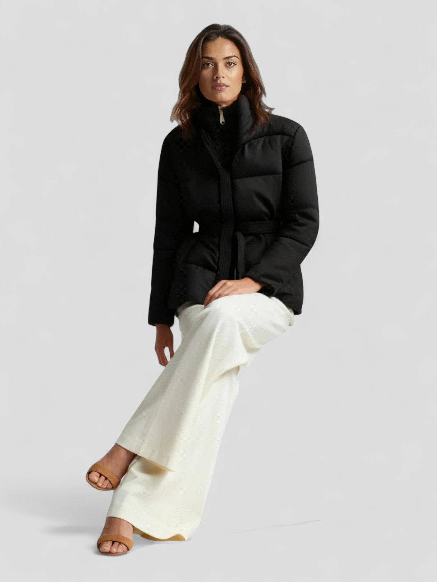 Emma | Warme Damesparka | Winterjas met Riem