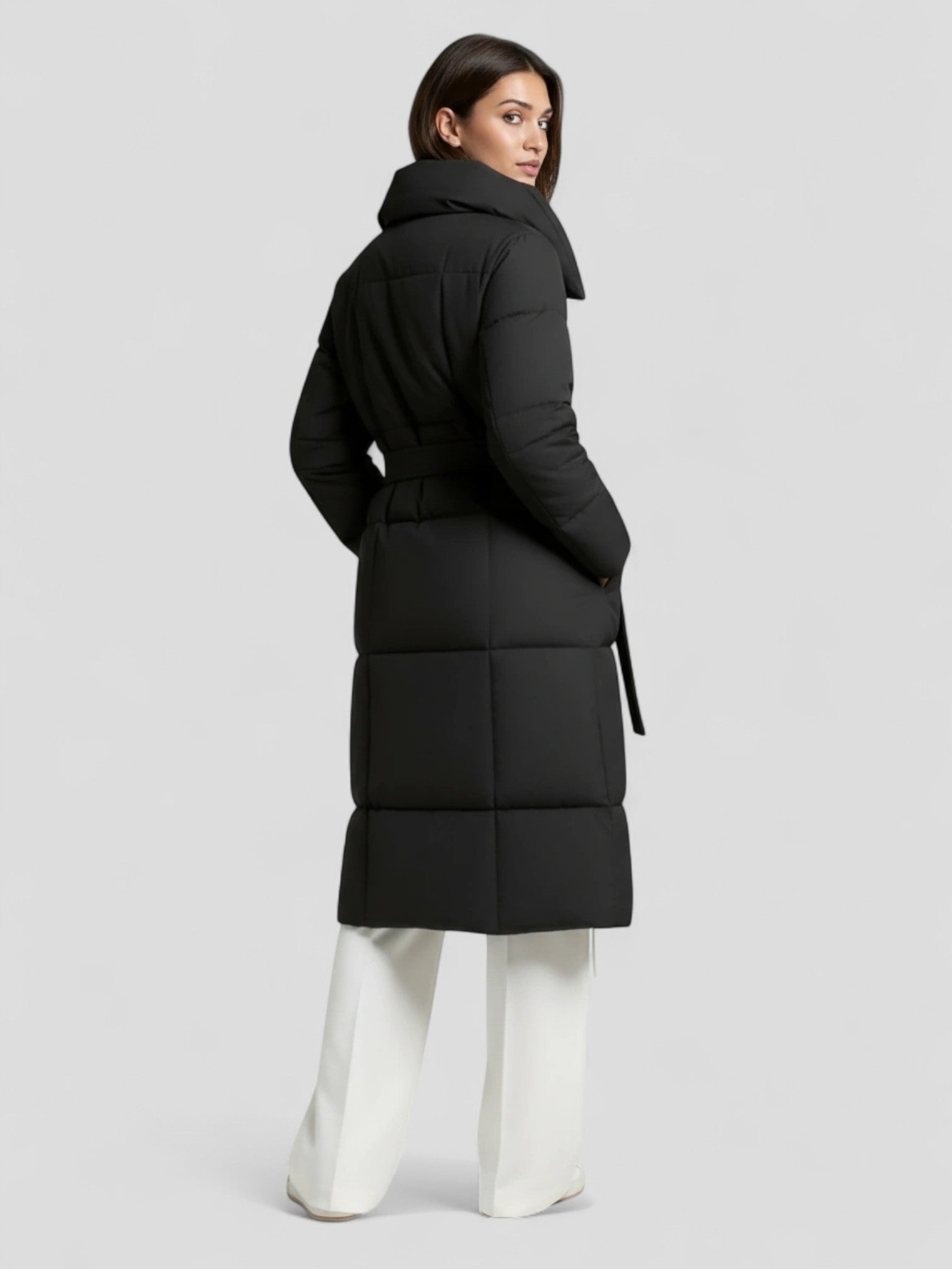 Layla | Stijlvolle Dames Winterjas | Lang Model met Riem