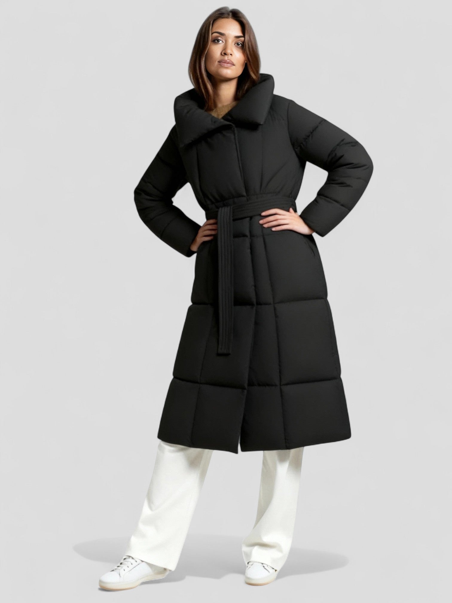 Layla | Stijlvolle Dames Winterjas | Lang Model met Riem