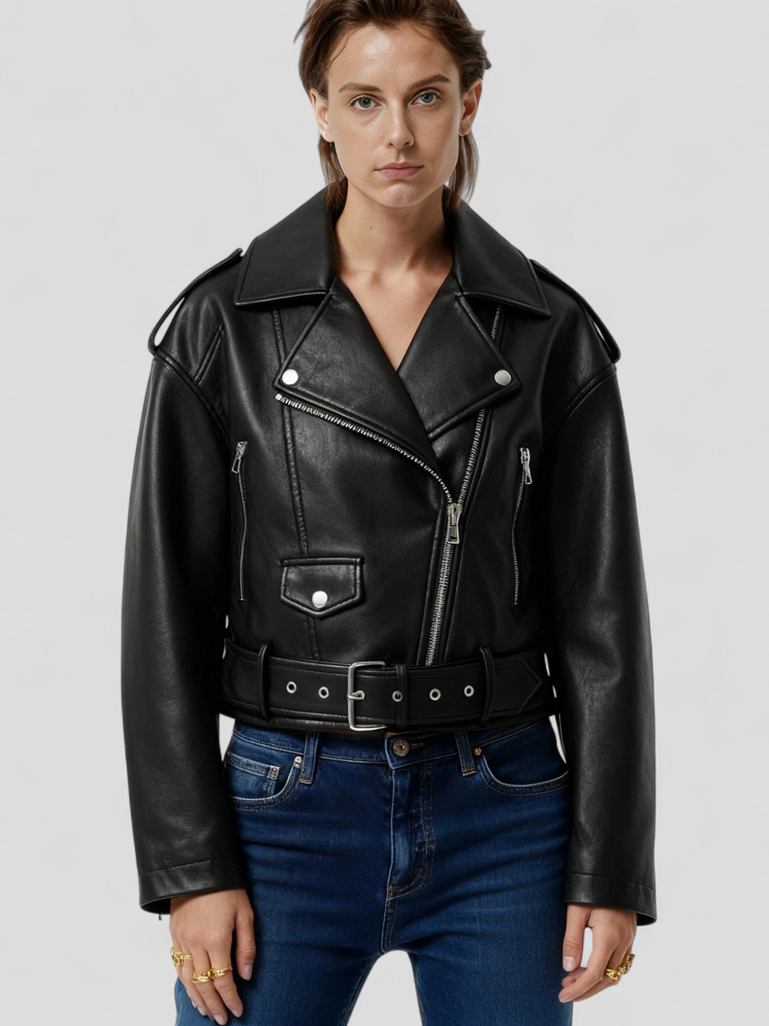 Heidi | Dames Leren Jas | Kort Model & Tijdloze Elegant