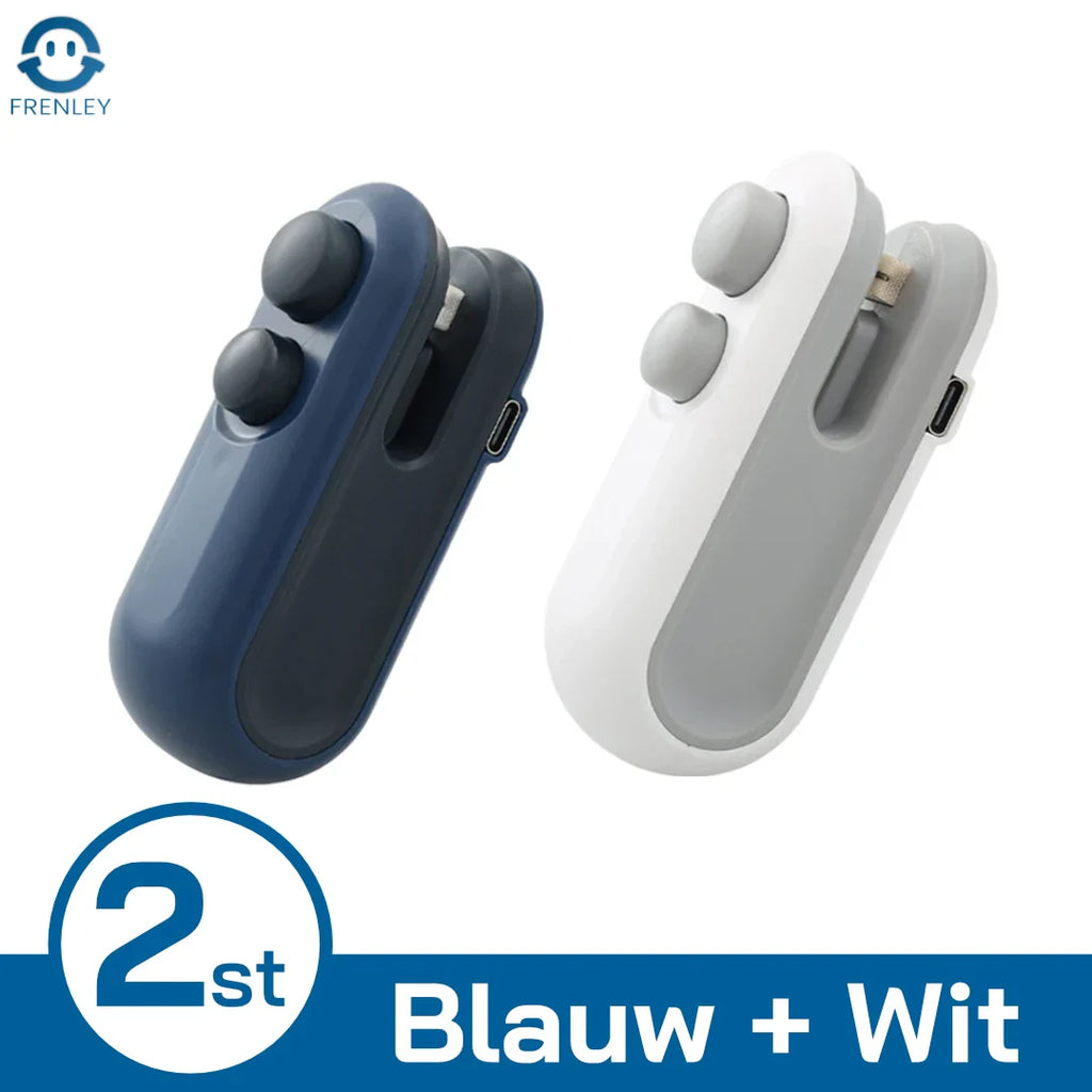SealSync Mini - 2-in-1 Zaksluiter met USB-C