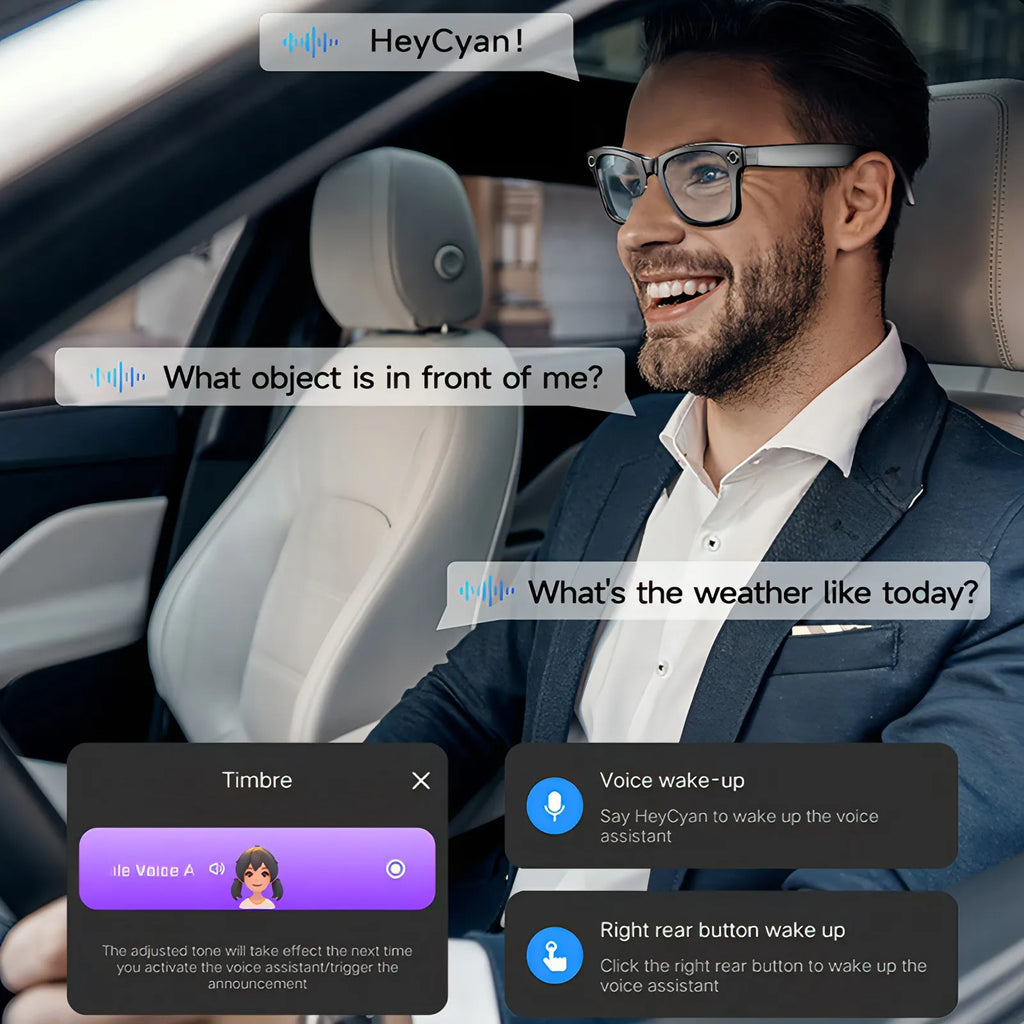 VisionX Smart Glasses – Smart Bril met Camera & AI