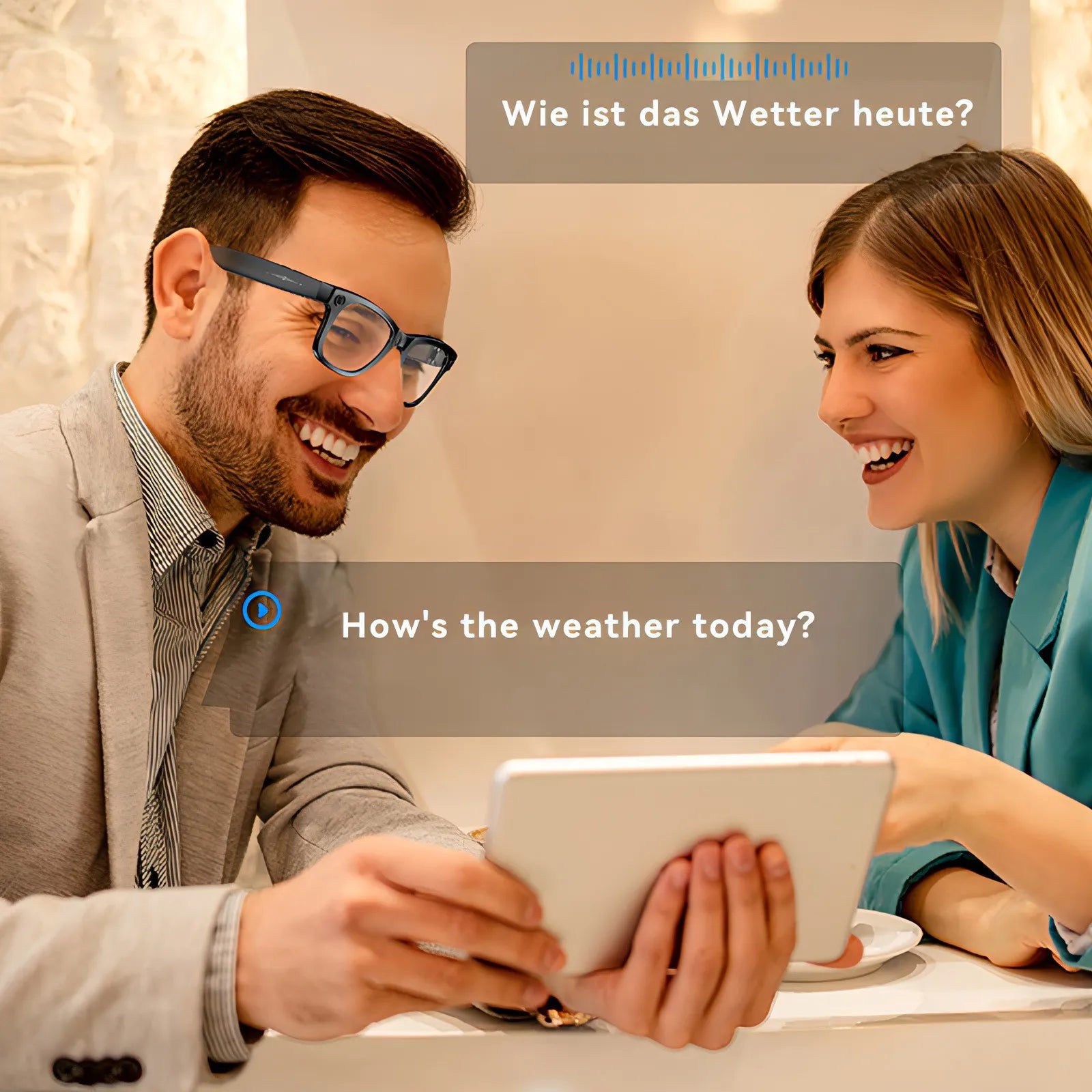 VisionX Smart Glasses – Smart Bril met Camera & AI