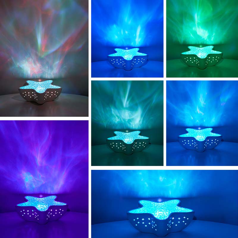 Zeester Oceaanprojectorlamp – 7 Kleuren Aurora & Rustgevende Waterrimpels!